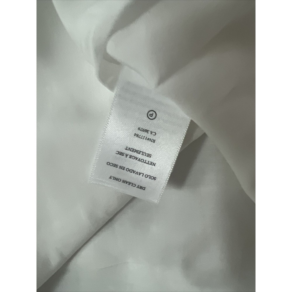 Rails Ivy Tiered Shirt Dress White Drawstring Waist Split Neck Cotton Lined | XS - Picture 9 of 11